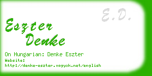 eszter denke business card